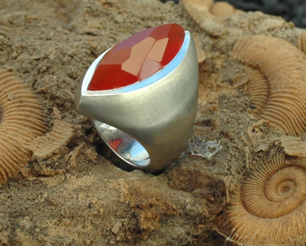 Karneol Silberring nav.